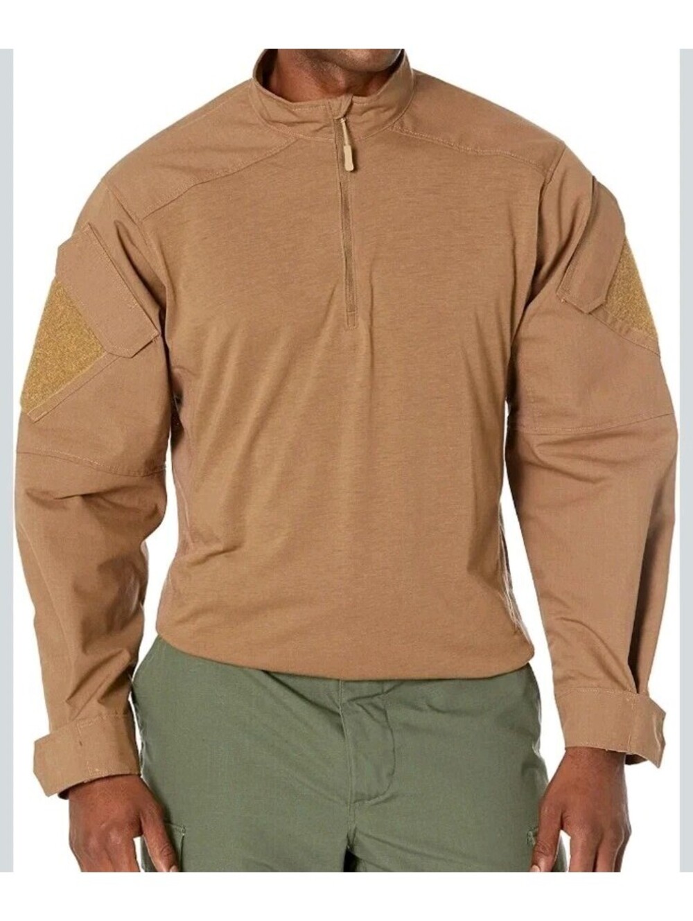 Tru-Spec Urban Force 1/4 Zip Combat Shirt L Coyote Men's